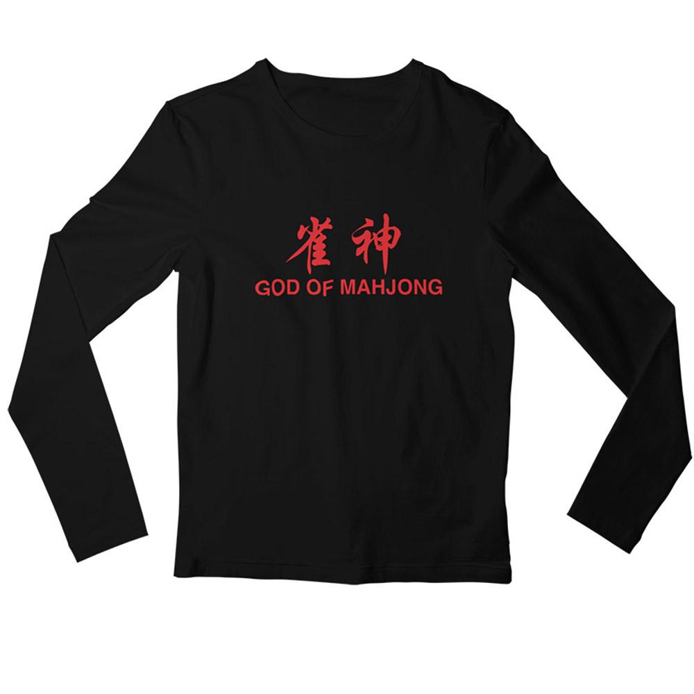 God of Mahjong Crew Neck L-Sleeve T-shirt