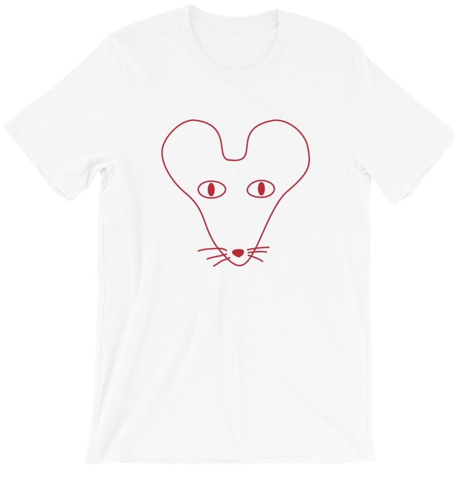Rat Outline Kids Crew Neck S-Sleeve T-shirt