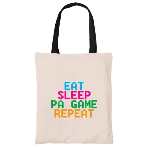 Eat Sleep Pa Game Repeat Beech Canvas Tote Bag