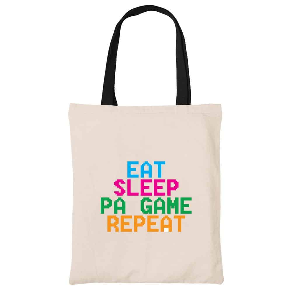 Eat Sleep Pa Game Repeat Beech Canvas Tote Bag