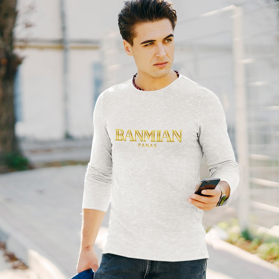 (Exclusive Gold Edition) Banmian Panas Crew Neck Long Sleeve T-shirt