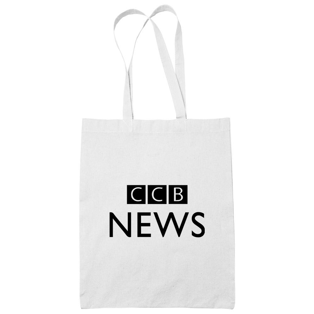 CCB News White Cotton Tote Bag