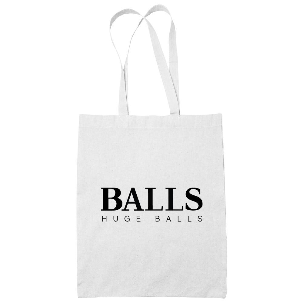 Huge Balls White Cotton Tote Bag