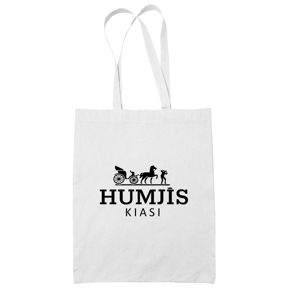 Humjis White Cotton Tote Bag