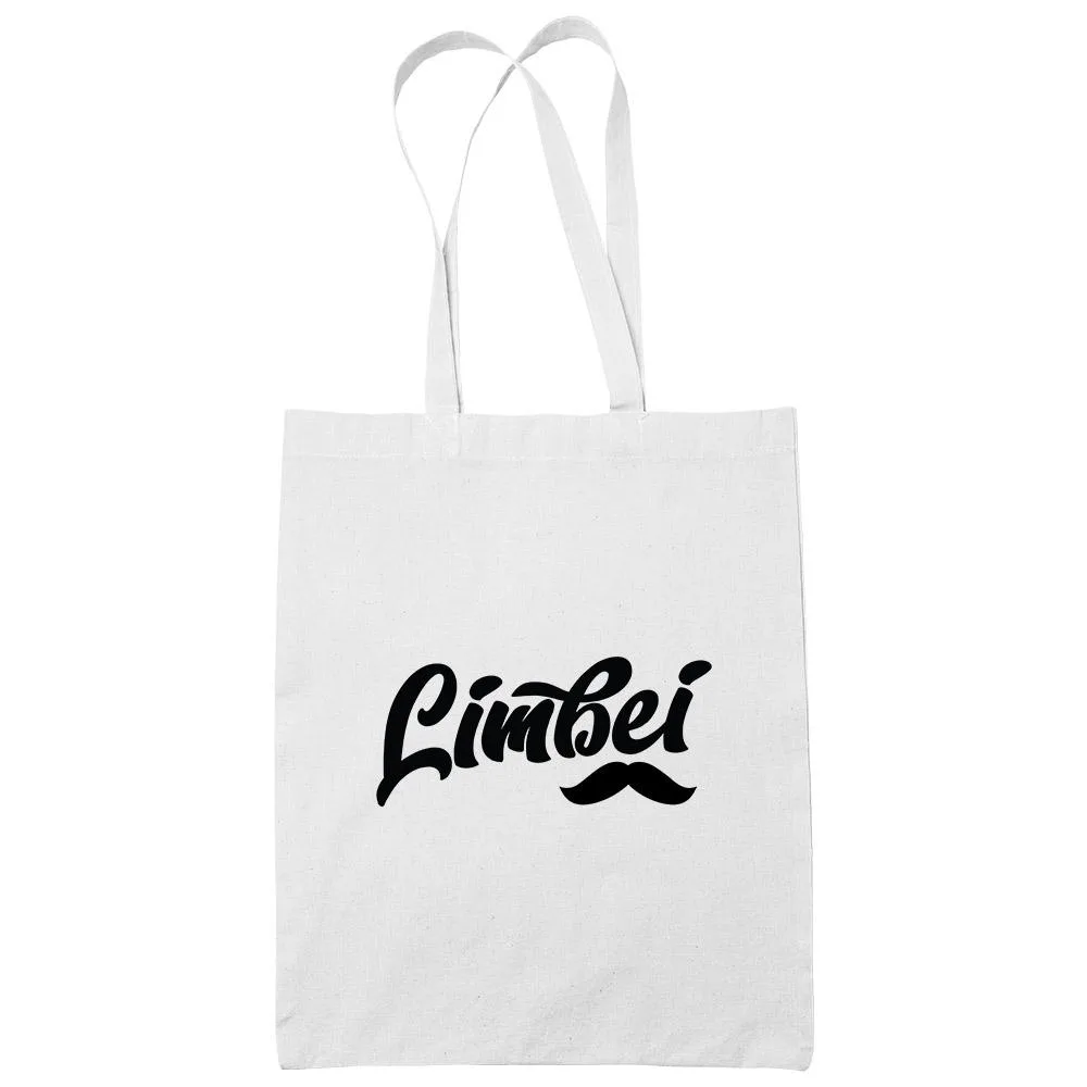 Limbei Mostauch White Cotton Tote Bag