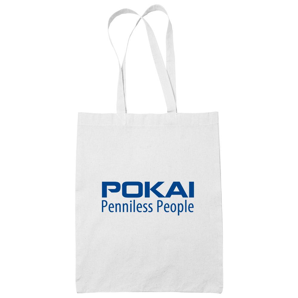 Pokai White Cotton Tote Bag