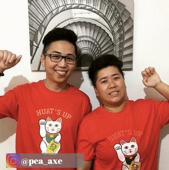 Huat's Up Crew Neck S-Sleeve T-shirt