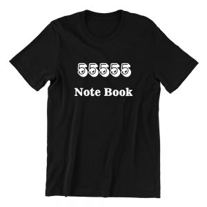55555 Notebook-black-casualwear-mens-funny-singapore-t-shirt
