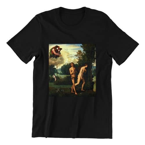 Adam and Eve Short Sleeve black T-shirt