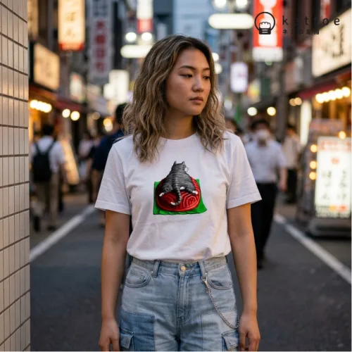 Ang Ku Kueh Cat Graphic T-Shirt | Singapore Playful Streetwear Unisex Tee