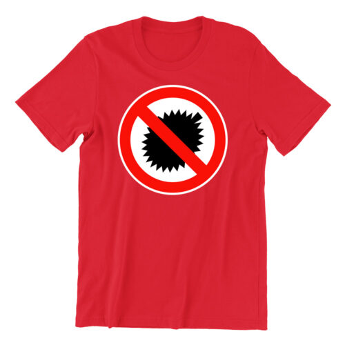 Anti Durian-red-crew-neck-unisex-tshirt-singapore-funny-singlish-hokkien-clothing-label