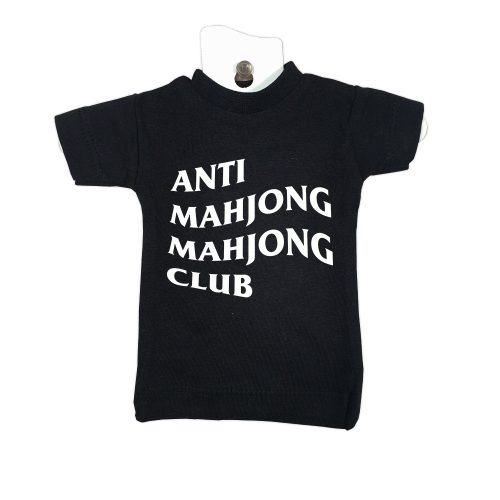 Anti Mahjong Mahjong Club-black-mini-t-car-windscreen-hanger-decoration