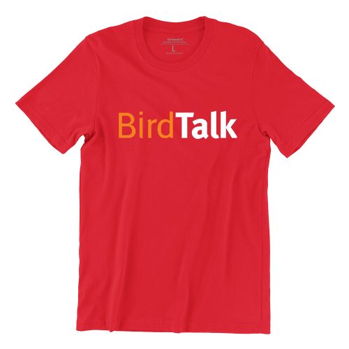 Birdtalk-red-girls-crew-neck-street-unisex-tshirt-singapore
