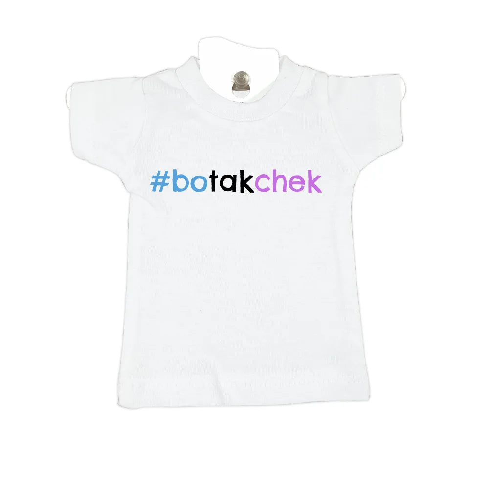 Bo tak chek white mini t car windscreen decoration