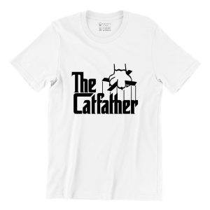Catfather-Logo-white-short-sleeve-womens-teeshirt-kattoe