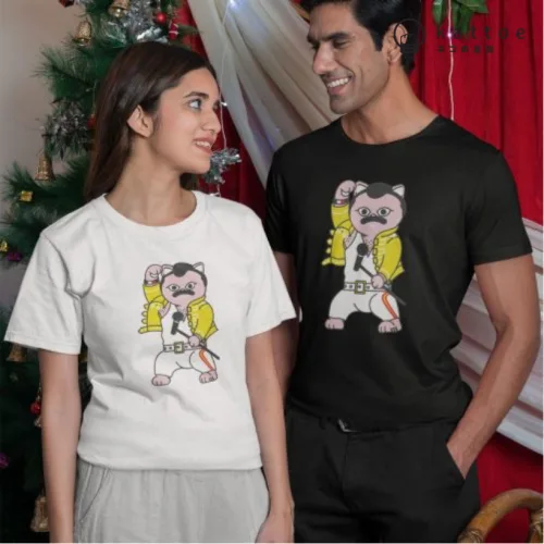 Freddie Meowcury Graphic T-Shirt | Singapore Playful Streetwear Unisex Tee