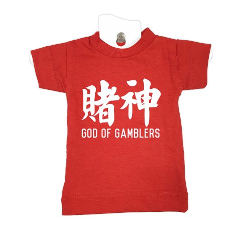 God of Gamblers-red-mini-t-car-windscreen-hanger-decoration