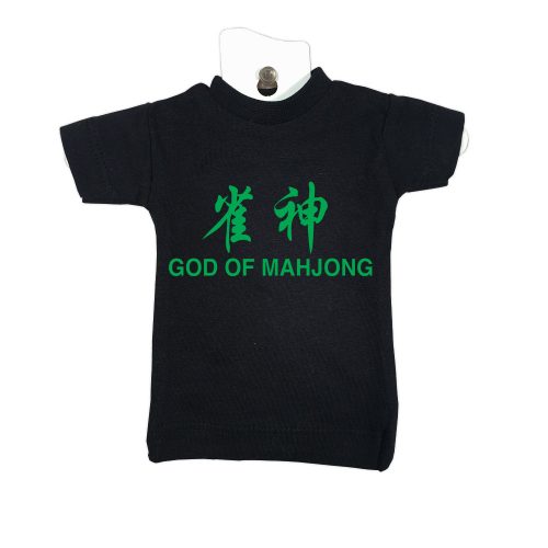 God of Mahjong-black-mini-t-car-windscreen-hanger-decoration