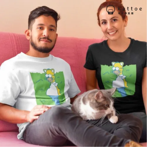 Homer Cat Graphic T-Shirt | Singapore Playful Streetwear Unisex Tee