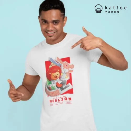 Ice Kachang Merlion Graphic T-Shirt | Singapore Playful Streetwear Unisex Tee