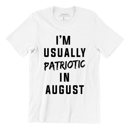 I'm Usually Patriotic in August Short Sleeve T-shirt - Image 3