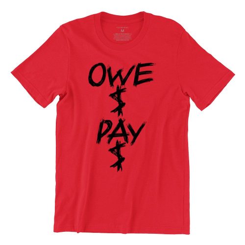 KBK-Owe-Pay-red-womens-t-shirt-mandarin-quote-casualwear-typography.jpg