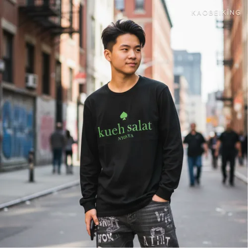 Kueh Salat Nyonya Long Sleeve Graphic T-Shirt | Singapore Playful Streetwear Unisex Tee