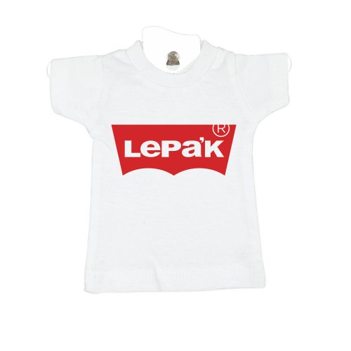 Lepak-white-mini-t-car-windscreen-hanger-decoration