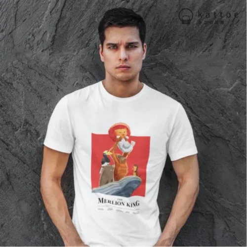 Merlion King Graphic T-Shirt | Singapore Playful Streetwear Unisex Tee