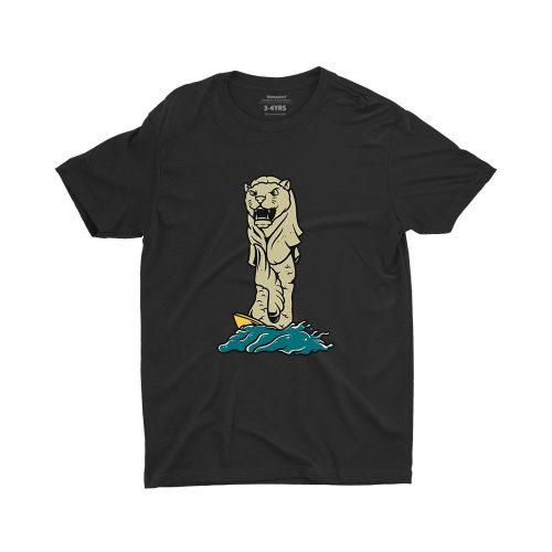 Merlion-unisex-children-singapore-black-tshirt-for-boys-and-girls.jpg