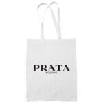 Prata cotton white tote bag carrier shoulder ladies shoulder shopping grocery bag uncleanht