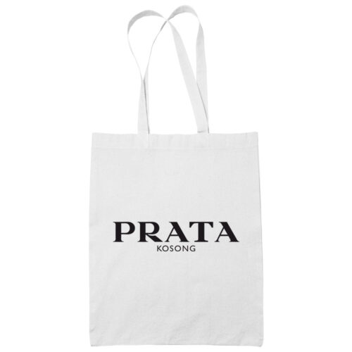 Prata cotton white tote bag carrier shoulder ladies shoulder shopping grocery bag uncleanht