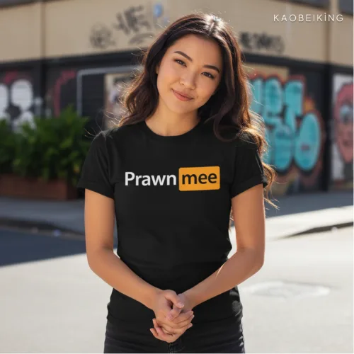 Prawn Mee Graphic T-Shirt | Singapore Playful Streetwear Unisex Tee