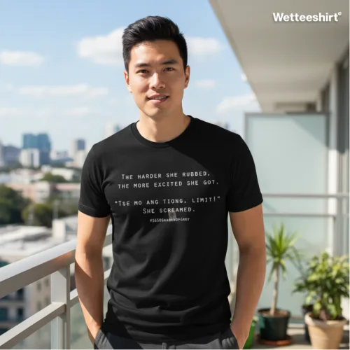 Black streetwear T-shirt with bold slogan design, Wet Tee Shirt® urban fashion