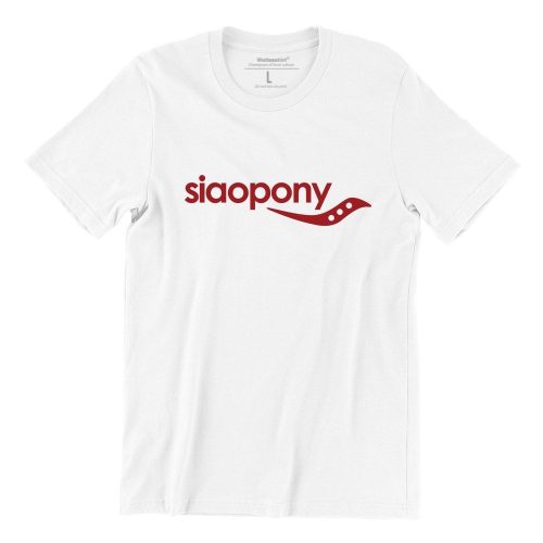 Siaopony-white-unisex-tshirt-singapore-brand-parody-vinyl-streetwear-apparel-designer