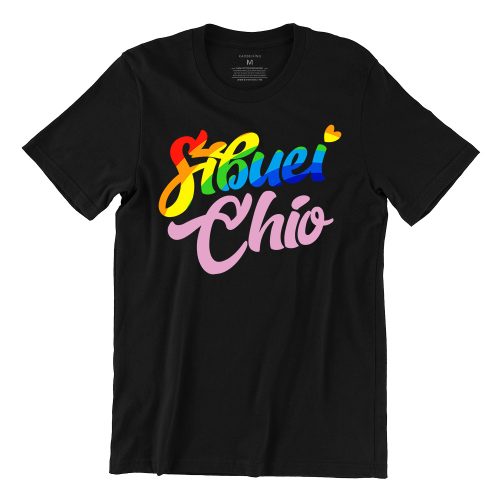 Sibuei-Chio-rainbow-black-womens-tshirt-casualwear-singapore-kaobeking-singlish-online-vinyl-print-shop