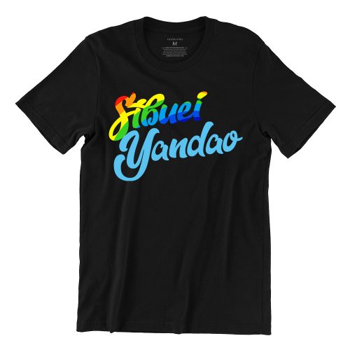 Sibuei-Yandao-rainbow-black-womens-tshirt-casualwear-singapore-kaobeking-singlish-online-vinyl-print-shop