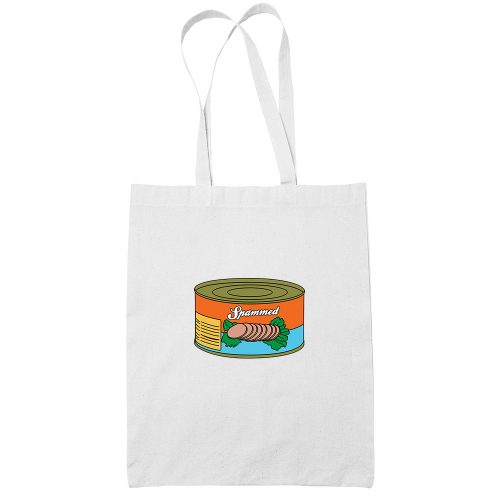 Spammed-cotton-white-tote-bag-shoulder-grocery-shopping-carrier