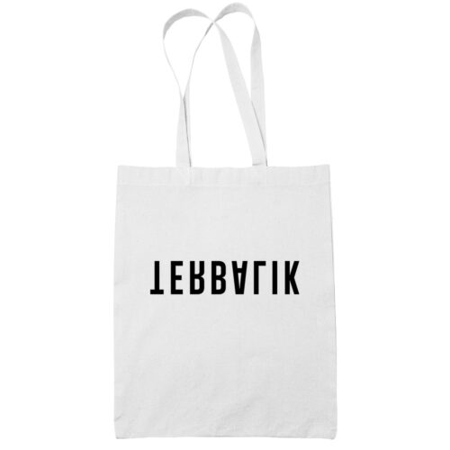 Terbalik cotton white tote bag carrier shoulder ladies shoulder shopping grocery bag uncleanht