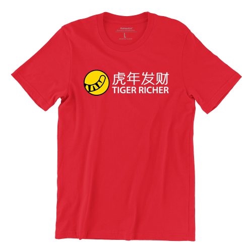 Tiger Richer-red-chinese-new-year-unisex-adult-tshirt-singapore