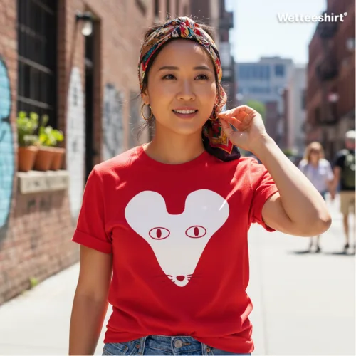 White Faced Rat Graphic T-Shirt | Singapore CNY Streetwear Unisex Tee