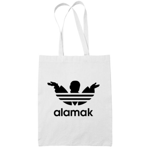 alamak cotton white tote bag carrier shoulder ladies shoulder shopping grocery bag kaobeiking