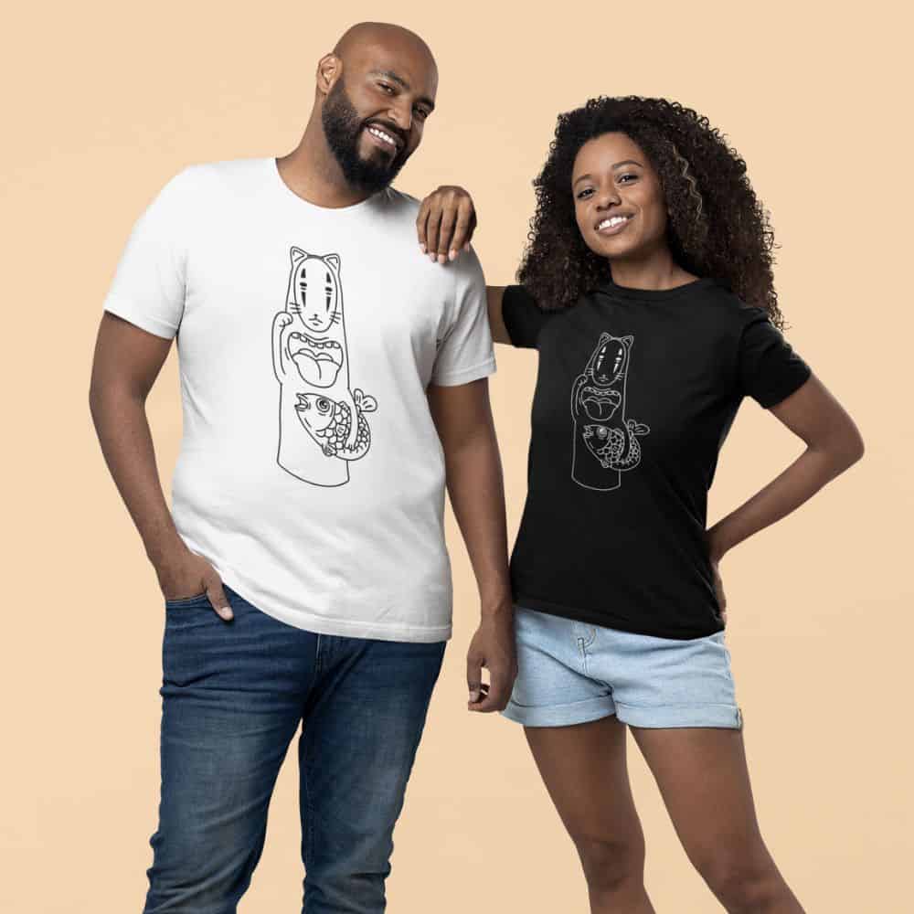 No-Face Outline Short Sleeve T-shirt