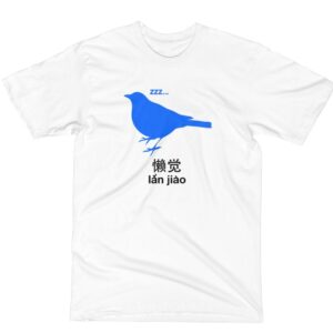 blue bird white short sleeve mens teeshrt singapore funny hokkien vinyl streetwear apparel designer