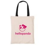 hello panda funny canvas heavy duty tote bag carrier shoulder ladies shoulder shopping bag kaobeiking