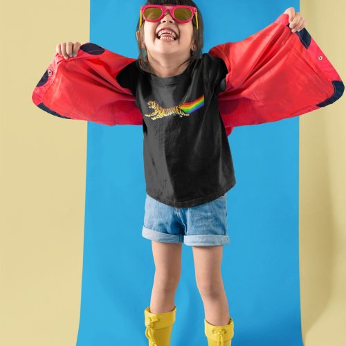 little-girl-playing-with-her-red-jacket-wearing-a-tshirt-mockup-in-a-two-colors-room.jpg