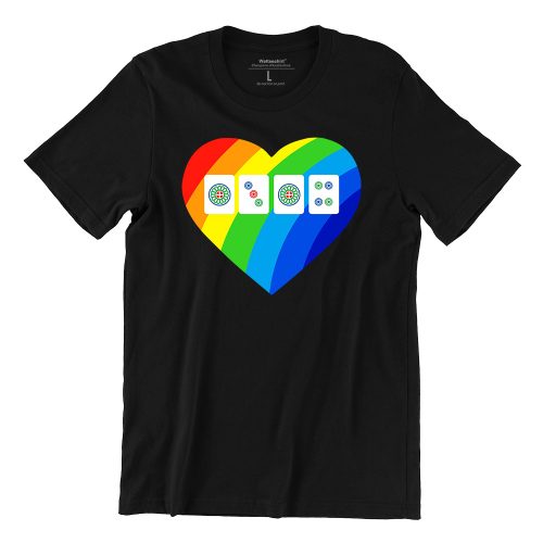 love-1314-rainbow-valentines-couple-black-tshirt-singapore-hokkien-slang-singlish-design