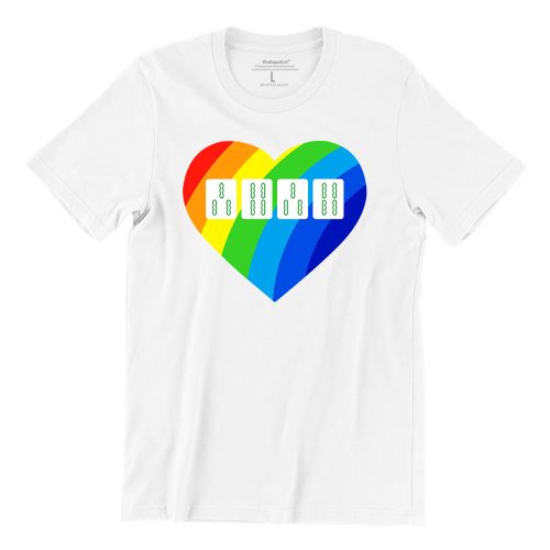love-3344-rainbow-valentines-couple-white-tshirt-singapore-hokkien-slang-singlish-design