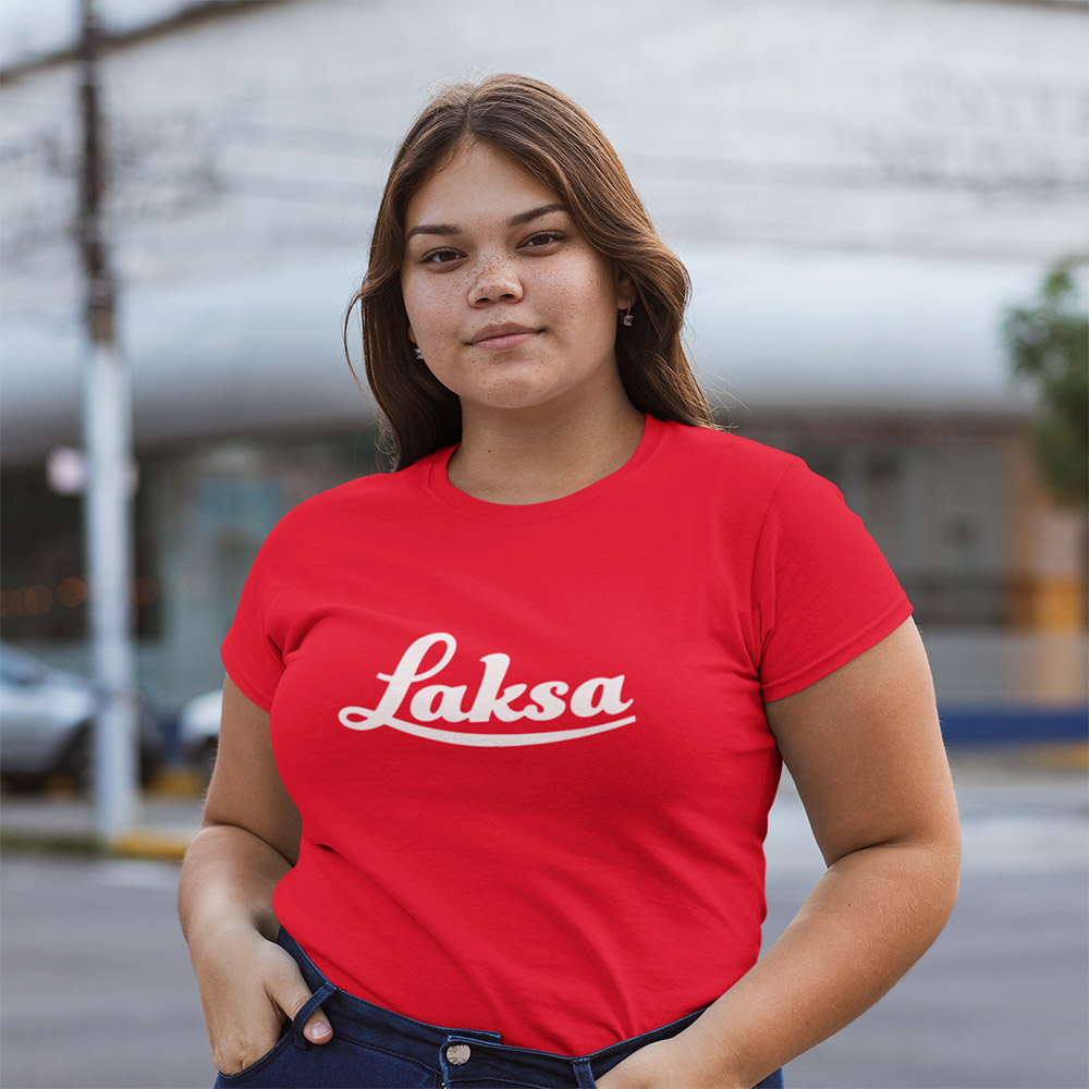 plus size t shirt red singapore teeshirt serious woman with freckles