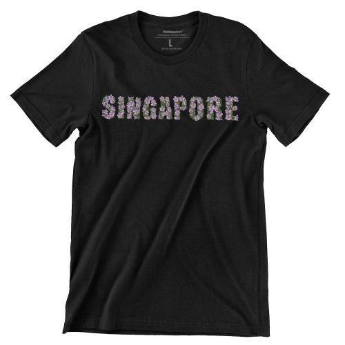 Singapore Orchids Short Sleeve T-shirt - Image 3
